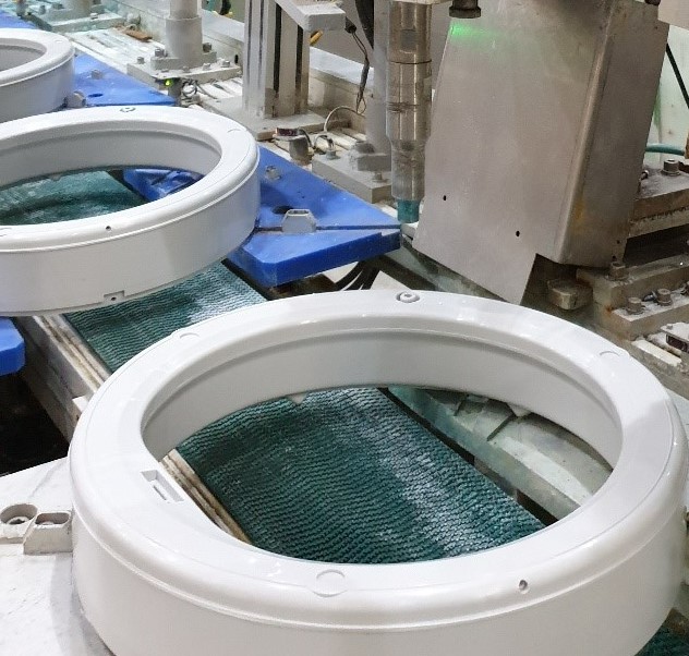 Máy hàn siêu âm lắp lồng máy giặt