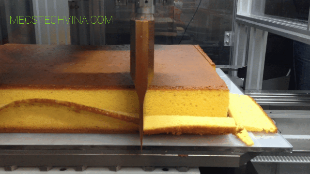 Máy cắt siêu âm bánh castella